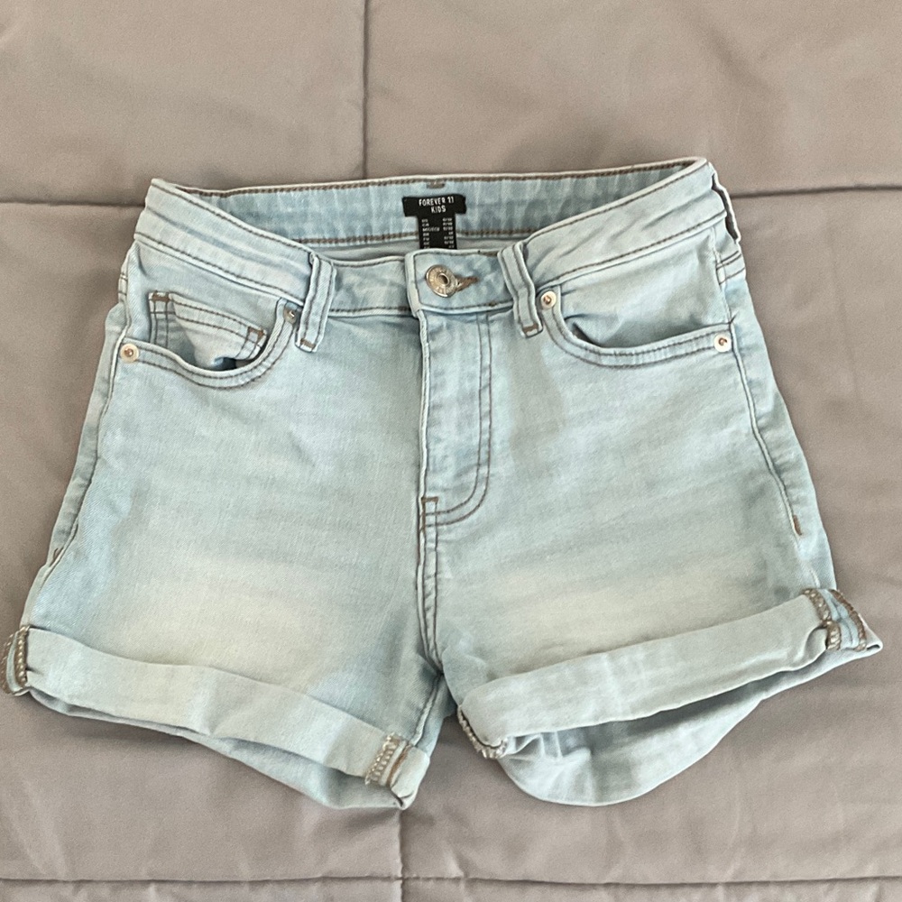 Forever 21 Kids Soft Blue Jean Shorts